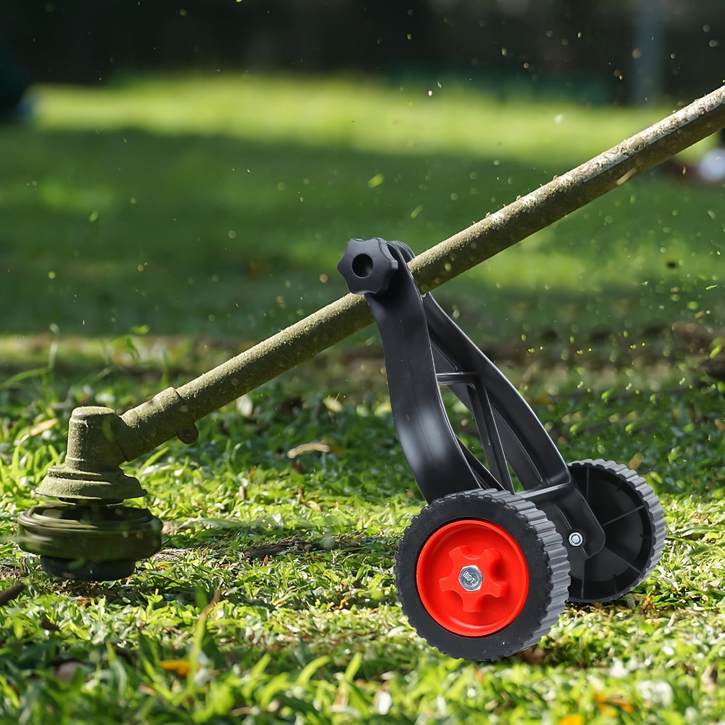 Adjustable Mower Durable Adjustable Lawn Mower Support Wheel Attachment | Quick-Change Design for Garden Trimmers & Power Tools - Enhances Stability & Maneuverability