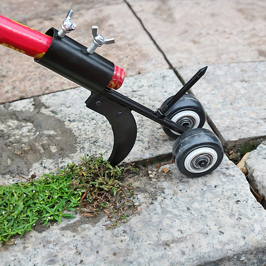 1pc Heavy Metal Garden Weeder Roller, Multifunctional Crevice Weed Removal Tool, No-Bend Staircase Weeder, Efficient Rolling Weeding for Outdoor Spaces